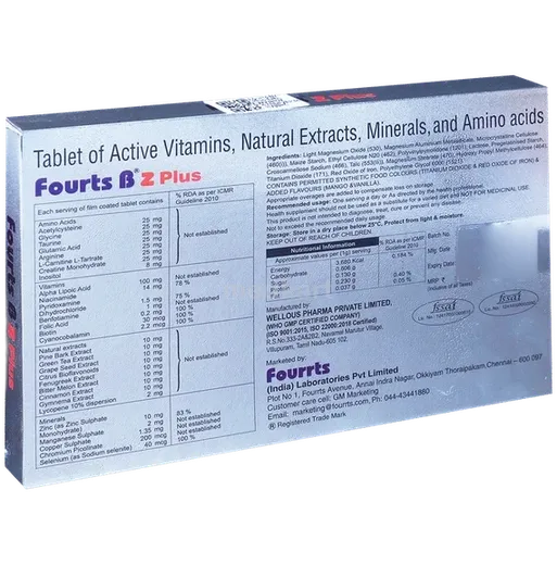 fourts b z plus tablet 10's